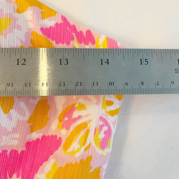 Lilly Pulitzer Lenore A-Line Cut Out Dress Pink Orange Pockets - Size 0 - Picture 7 of 8